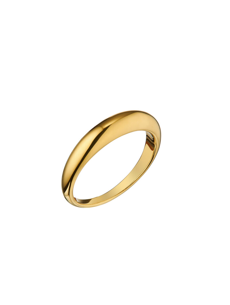 Минималистичное кольцо из серебра Dita One с позолотой